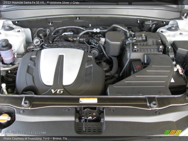 Moonstone Silver / Gray 2012 Hyundai Santa Fe SE V6