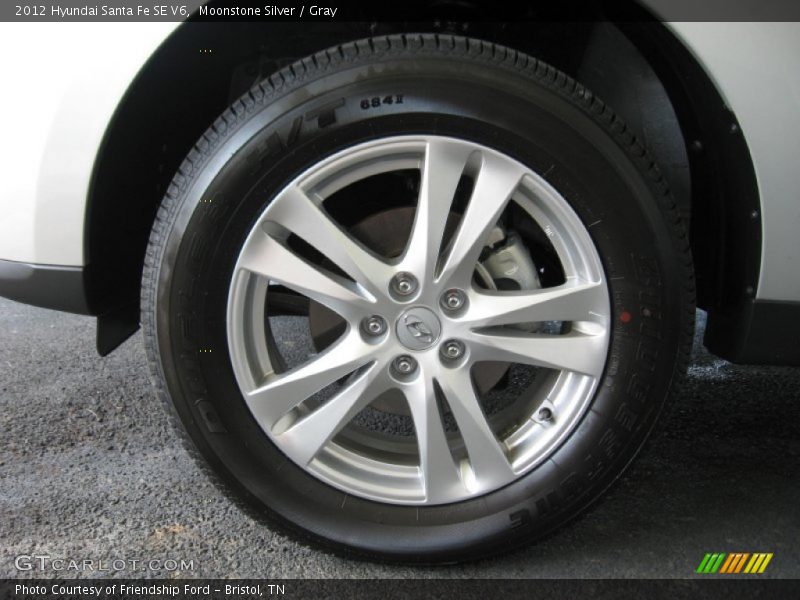 Moonstone Silver / Gray 2012 Hyundai Santa Fe SE V6