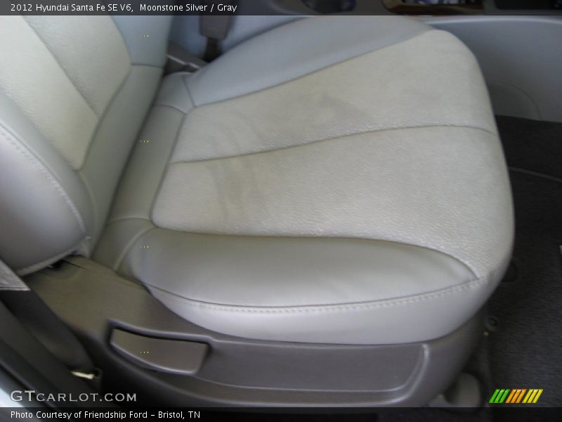 Moonstone Silver / Gray 2012 Hyundai Santa Fe SE V6