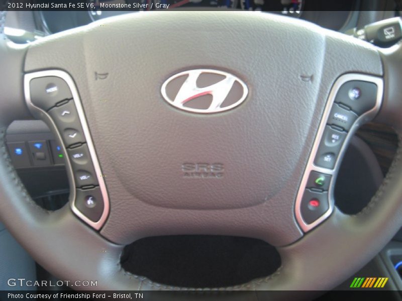 Moonstone Silver / Gray 2012 Hyundai Santa Fe SE V6