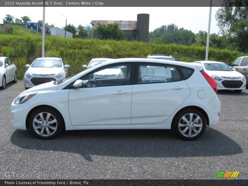 Century White / Gray 2013 Hyundai Accent SE 5 Door