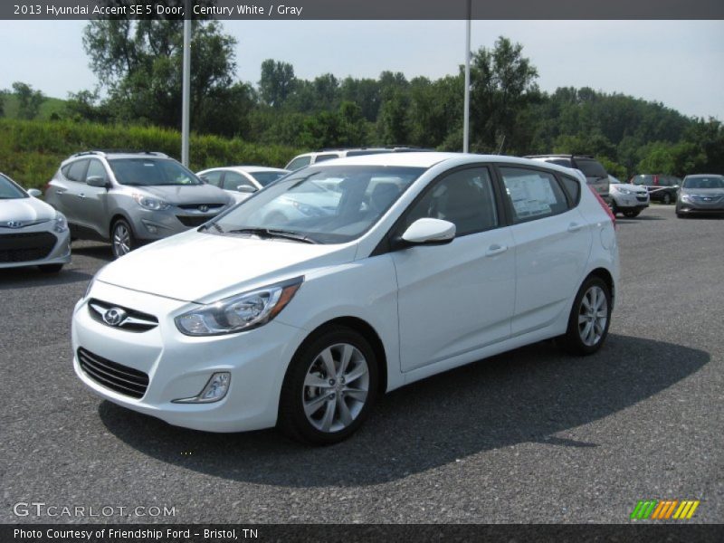 Century White / Gray 2013 Hyundai Accent SE 5 Door