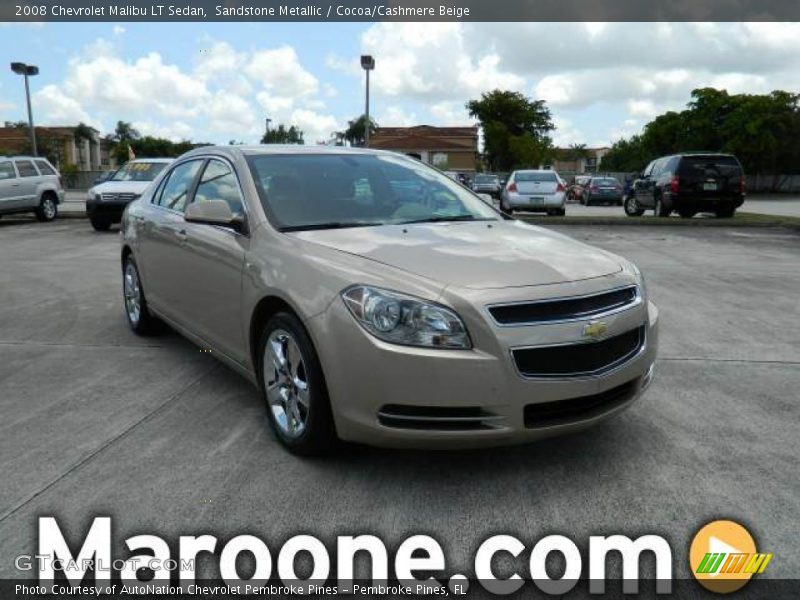 Sandstone Metallic / Cocoa/Cashmere Beige 2008 Chevrolet Malibu LT Sedan