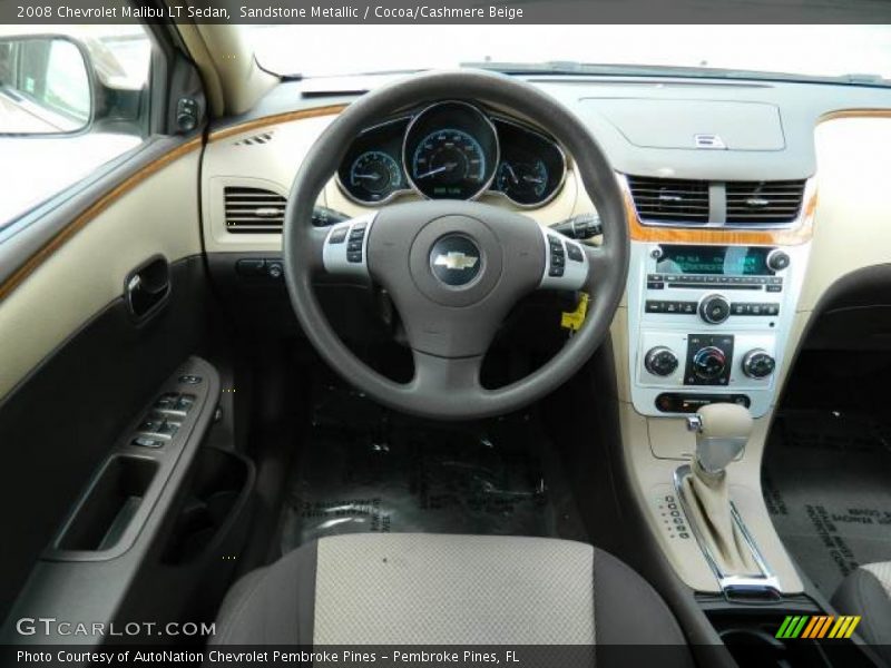 Sandstone Metallic / Cocoa/Cashmere Beige 2008 Chevrolet Malibu LT Sedan