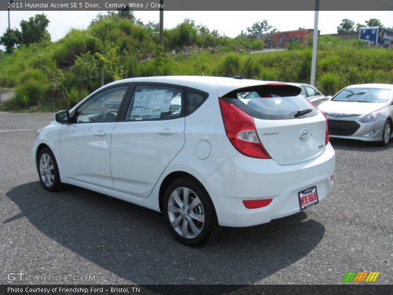 Century White / Gray 2013 Hyundai Accent SE 5 Door