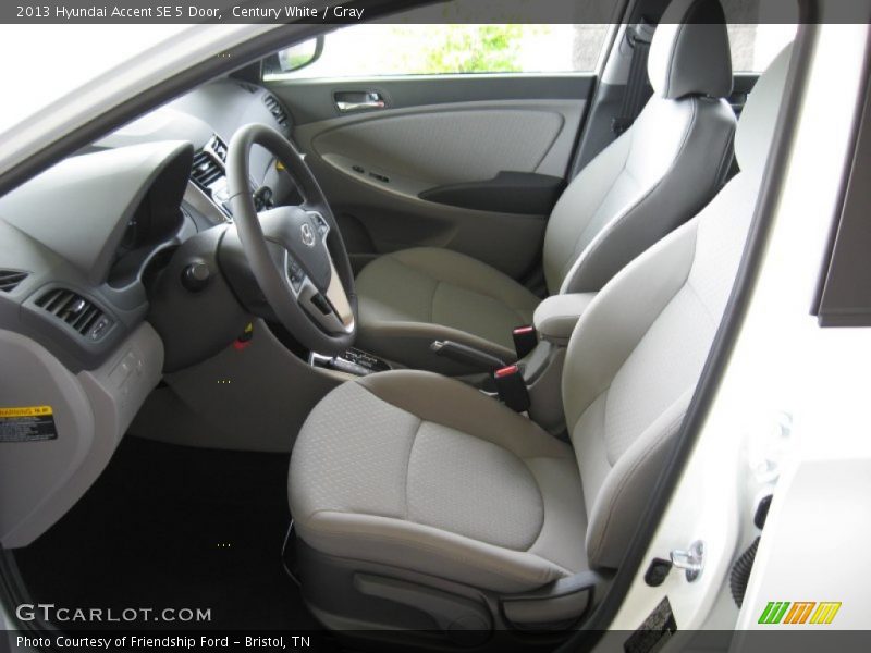 Century White / Gray 2013 Hyundai Accent SE 5 Door