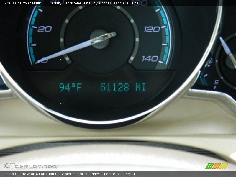 Sandstone Metallic / Cocoa/Cashmere Beige 2008 Chevrolet Malibu LT Sedan