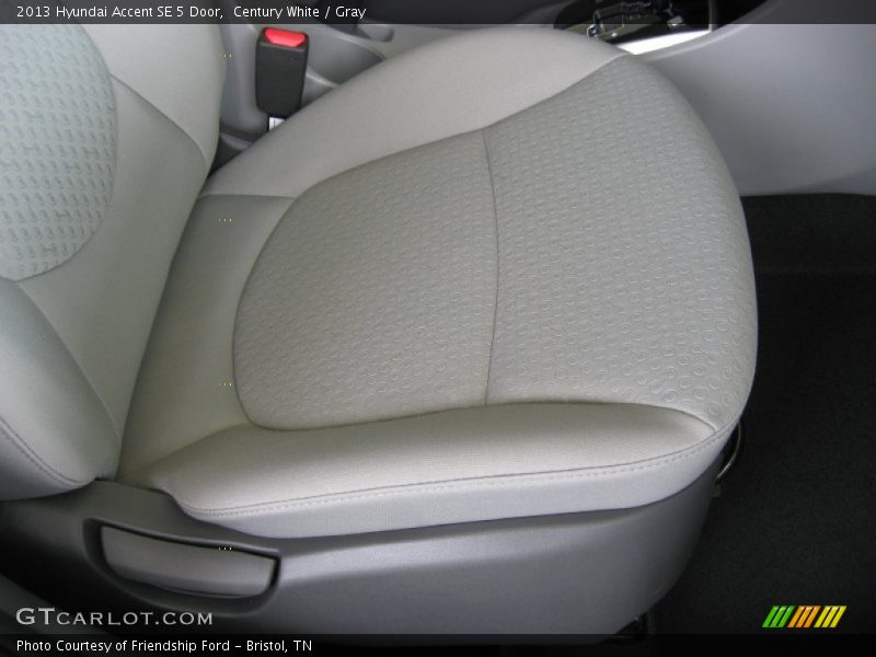 Century White / Gray 2013 Hyundai Accent SE 5 Door