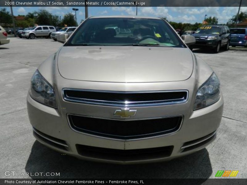 Sandstone Metallic / Cocoa/Cashmere Beige 2008 Chevrolet Malibu LT Sedan