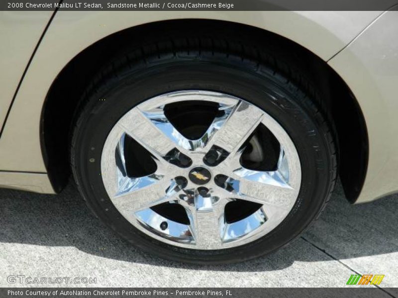 Sandstone Metallic / Cocoa/Cashmere Beige 2008 Chevrolet Malibu LT Sedan