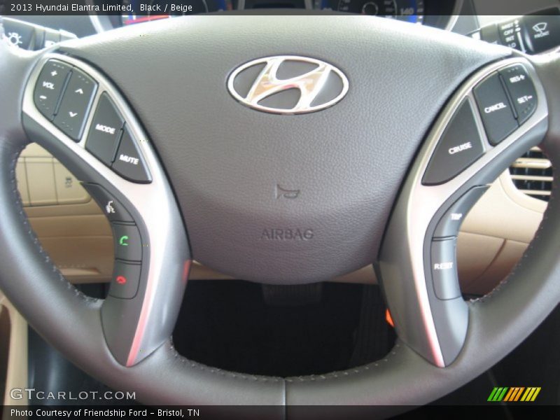 Black / Beige 2013 Hyundai Elantra Limited