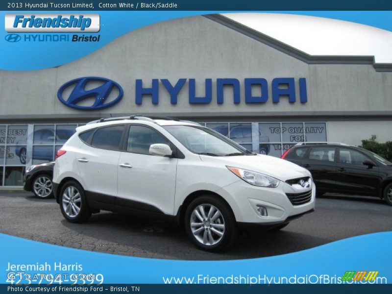 Cotton White / Black/Saddle 2013 Hyundai Tucson Limited