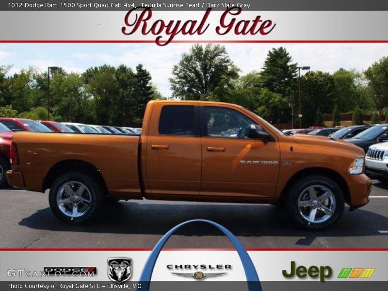 Tequila Sunrise Pearl / Dark Slate Gray 2012 Dodge Ram 1500 Sport Quad Cab 4x4