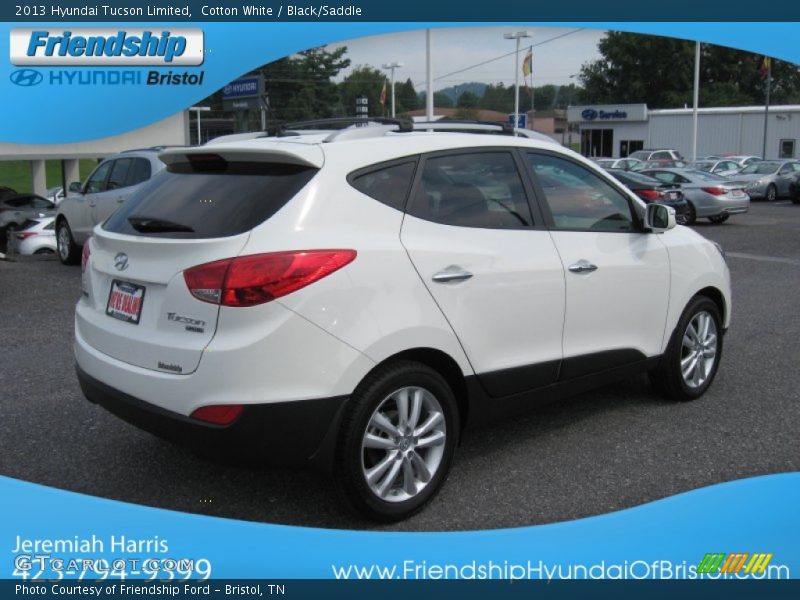 Cotton White / Black/Saddle 2013 Hyundai Tucson Limited