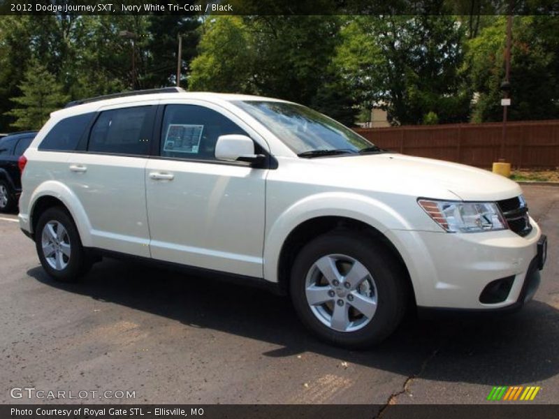 Ivory White Tri-Coat / Black 2012 Dodge Journey SXT