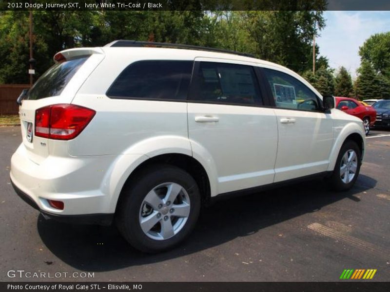 Ivory White Tri-Coat / Black 2012 Dodge Journey SXT