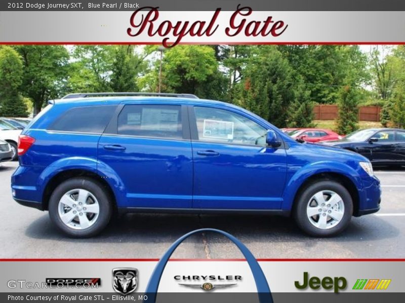 Blue Pearl / Black 2012 Dodge Journey SXT