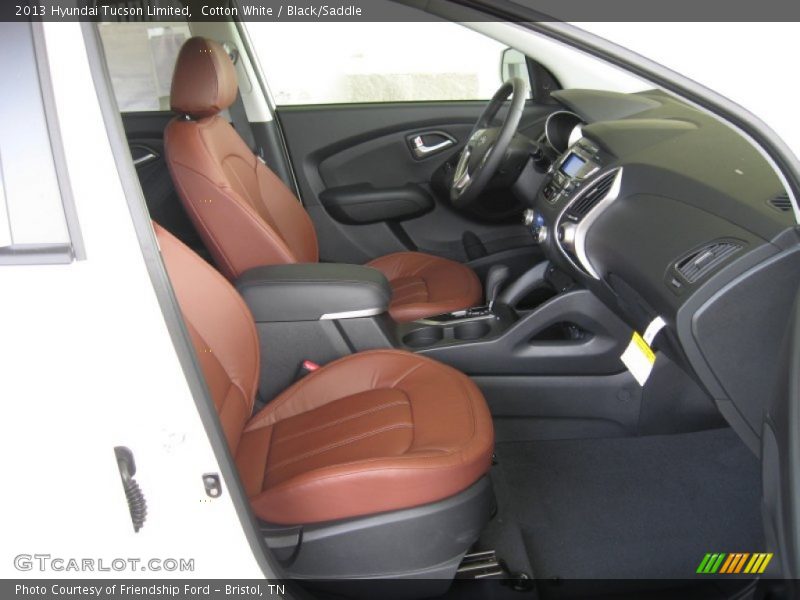 Cotton White / Black/Saddle 2013 Hyundai Tucson Limited
