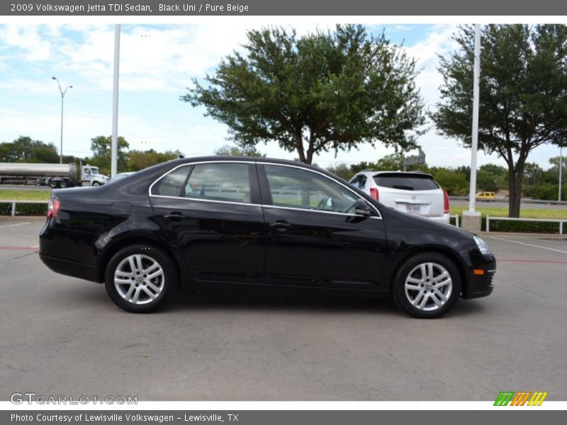 Black Uni / Pure Beige 2009 Volkswagen Jetta TDI Sedan