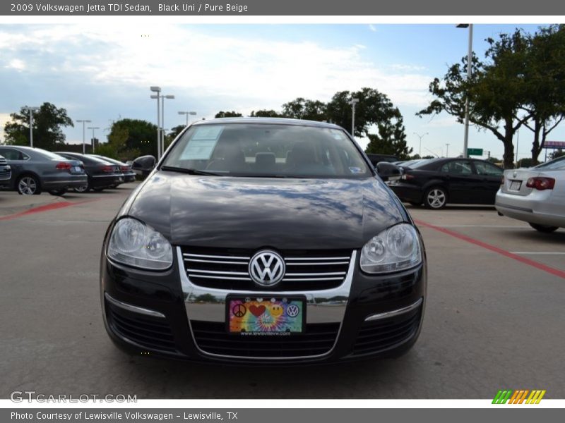 Black Uni / Pure Beige 2009 Volkswagen Jetta TDI Sedan