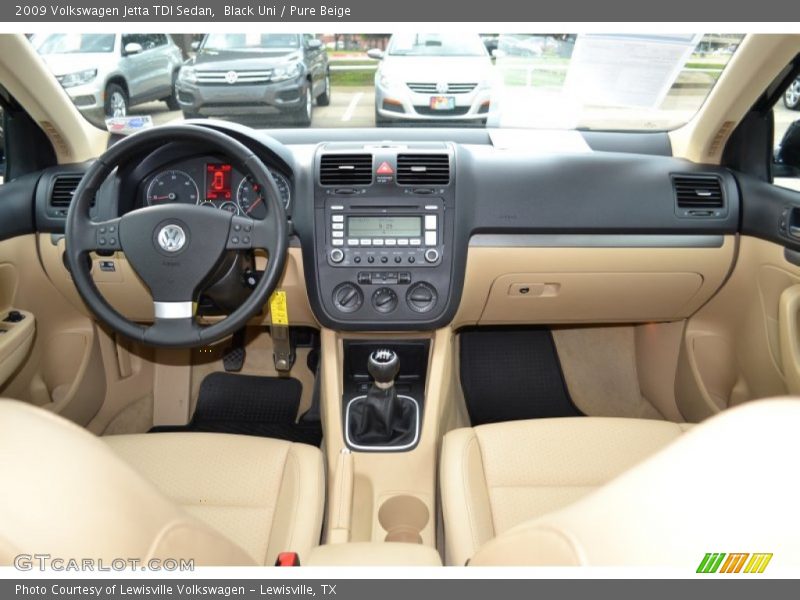 Black Uni / Pure Beige 2009 Volkswagen Jetta TDI Sedan