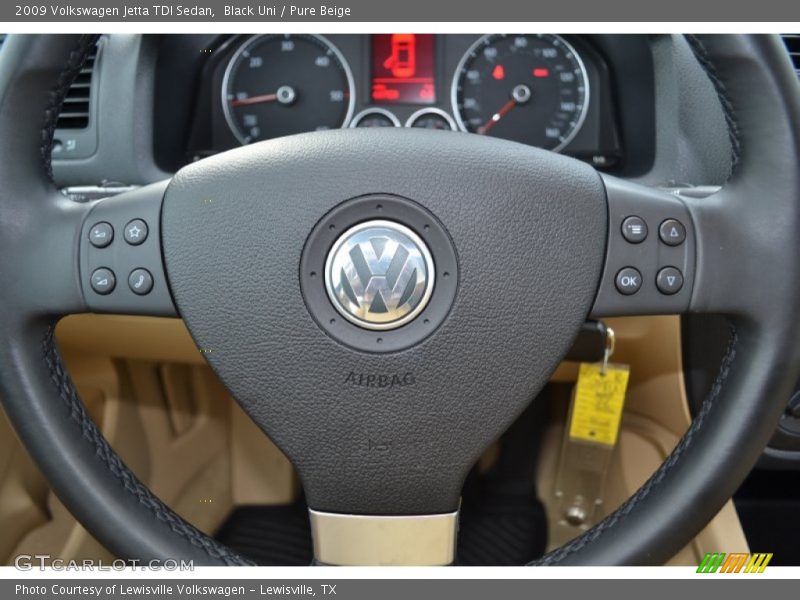 Black Uni / Pure Beige 2009 Volkswagen Jetta TDI Sedan