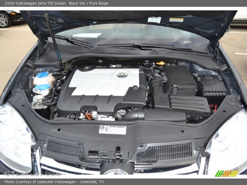 Black Uni / Pure Beige 2009 Volkswagen Jetta TDI Sedan