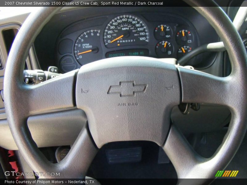 Sport Red Metallic / Dark Charcoal 2007 Chevrolet Silverado 1500 Classic LS Crew Cab