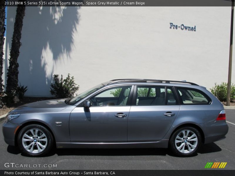 Space Grey Metallic / Cream Beige 2010 BMW 5 Series 535i xDrive Sports Wagon