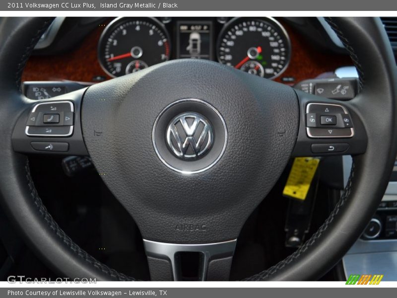 Island Gray Metallic / Black 2011 Volkswagen CC Lux Plus