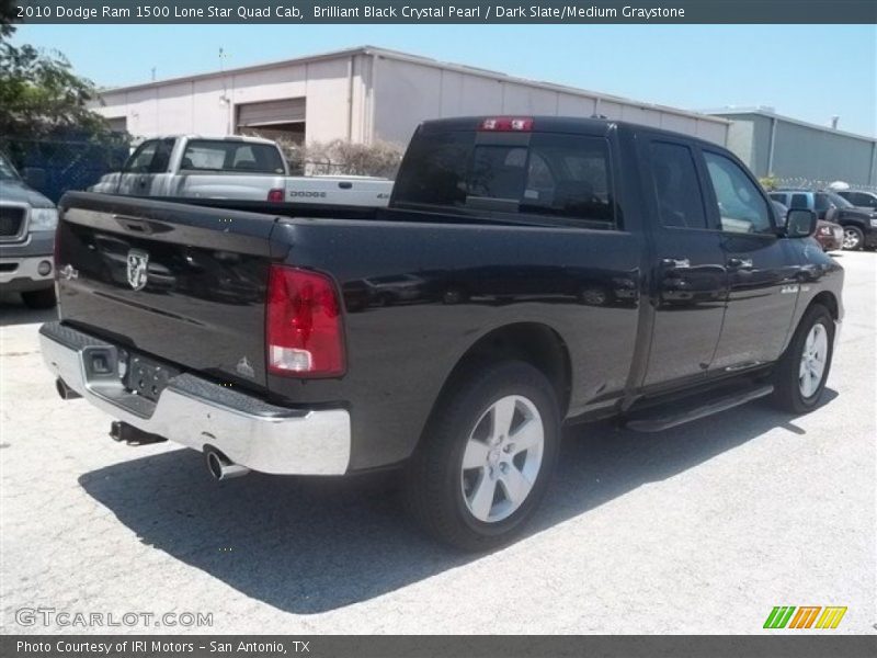 Brilliant Black Crystal Pearl / Dark Slate/Medium Graystone 2010 Dodge Ram 1500 Lone Star Quad Cab