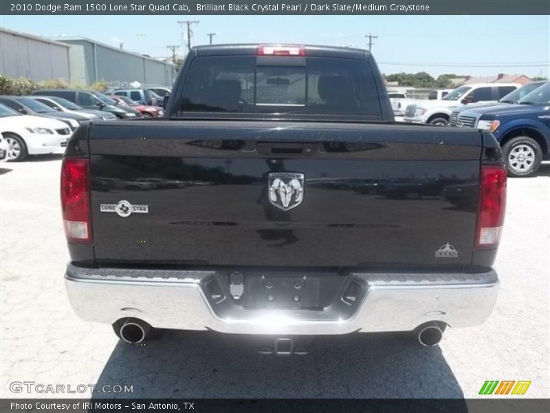 Brilliant Black Crystal Pearl / Dark Slate/Medium Graystone 2010 Dodge Ram 1500 Lone Star Quad Cab