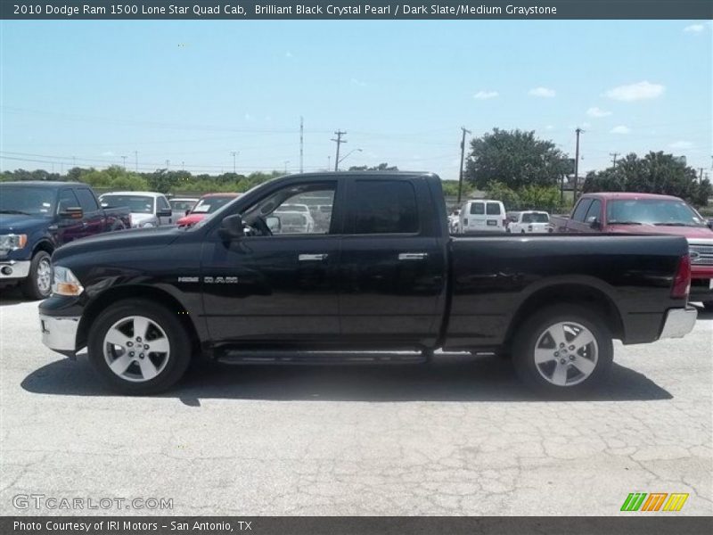 Brilliant Black Crystal Pearl / Dark Slate/Medium Graystone 2010 Dodge Ram 1500 Lone Star Quad Cab