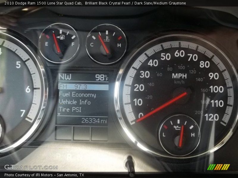 Brilliant Black Crystal Pearl / Dark Slate/Medium Graystone 2010 Dodge Ram 1500 Lone Star Quad Cab