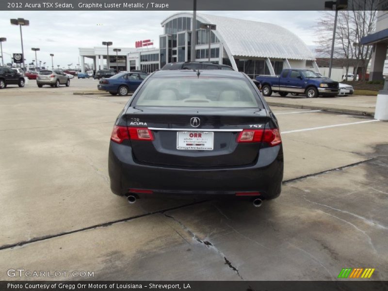 Graphite Luster Metallic / Taupe 2012 Acura TSX Sedan