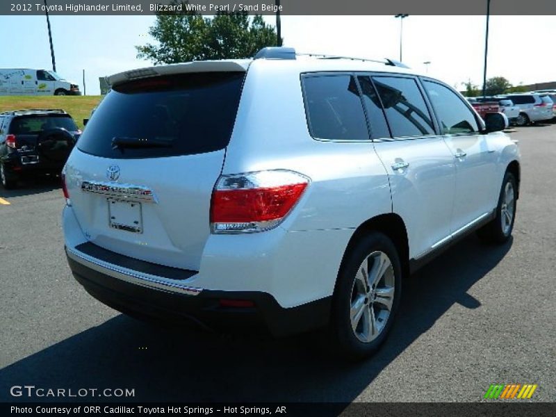 Blizzard White Pearl / Sand Beige 2012 Toyota Highlander Limited