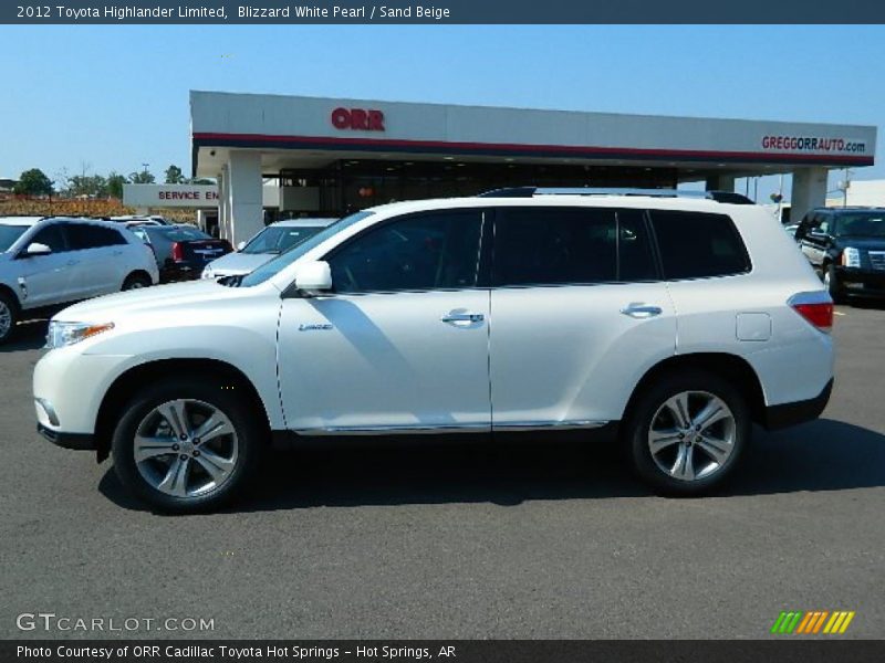 Blizzard White Pearl / Sand Beige 2012 Toyota Highlander Limited