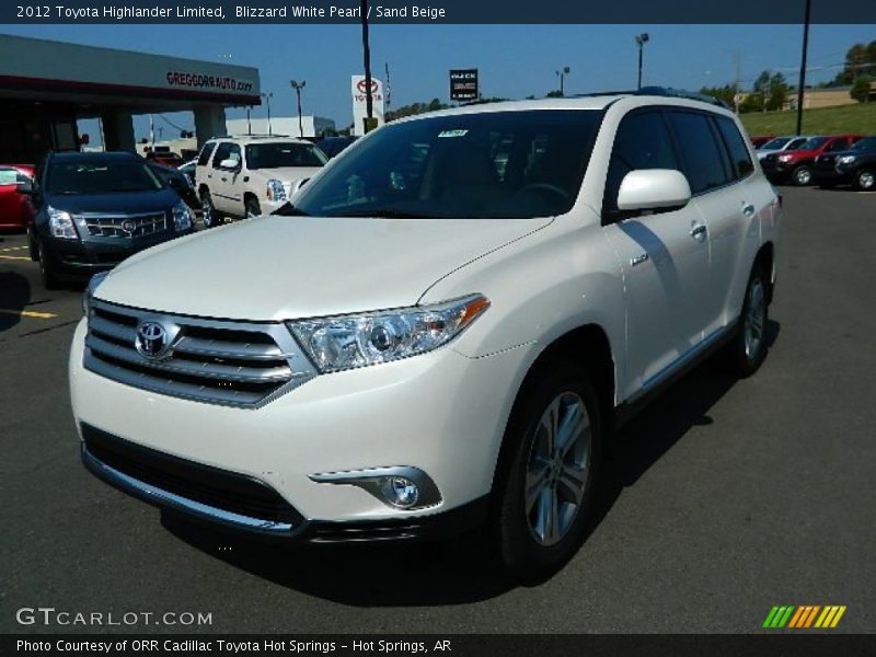 Blizzard White Pearl / Sand Beige 2012 Toyota Highlander Limited