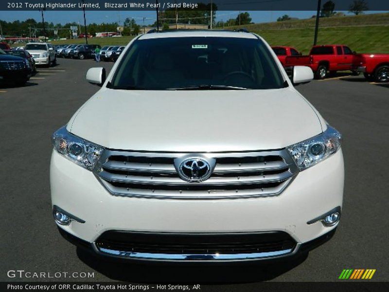 Blizzard White Pearl / Sand Beige 2012 Toyota Highlander Limited