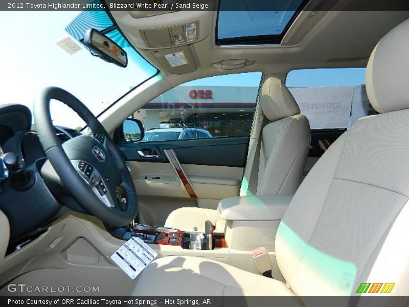 Blizzard White Pearl / Sand Beige 2012 Toyota Highlander Limited