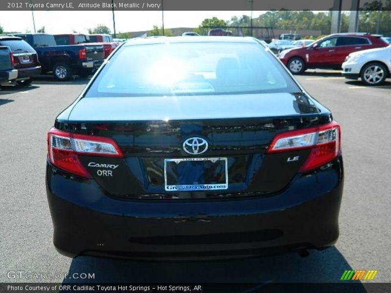 Attitude Black Metallic / Ivory 2012 Toyota Camry LE