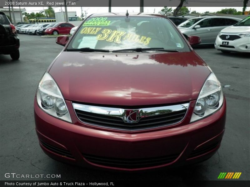 Red Jewel / Tan 2008 Saturn Aura XE