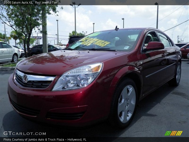 Red Jewel / Tan 2008 Saturn Aura XE