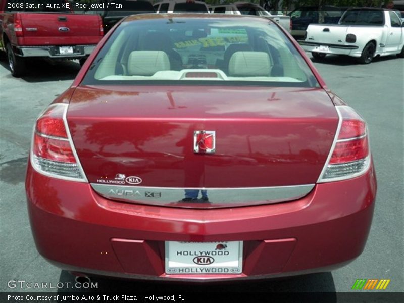 Red Jewel / Tan 2008 Saturn Aura XE