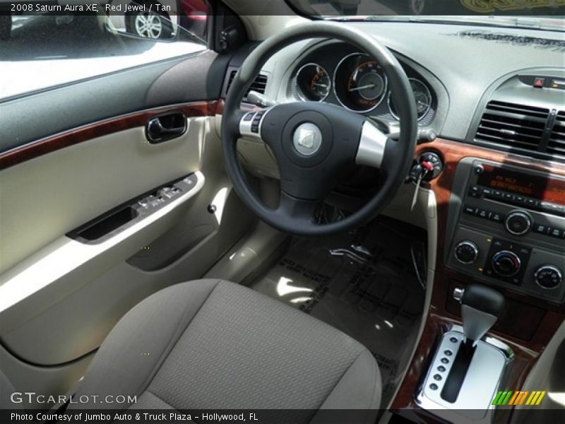 Red Jewel / Tan 2008 Saturn Aura XE
