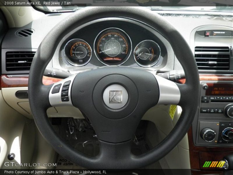 Red Jewel / Tan 2008 Saturn Aura XE