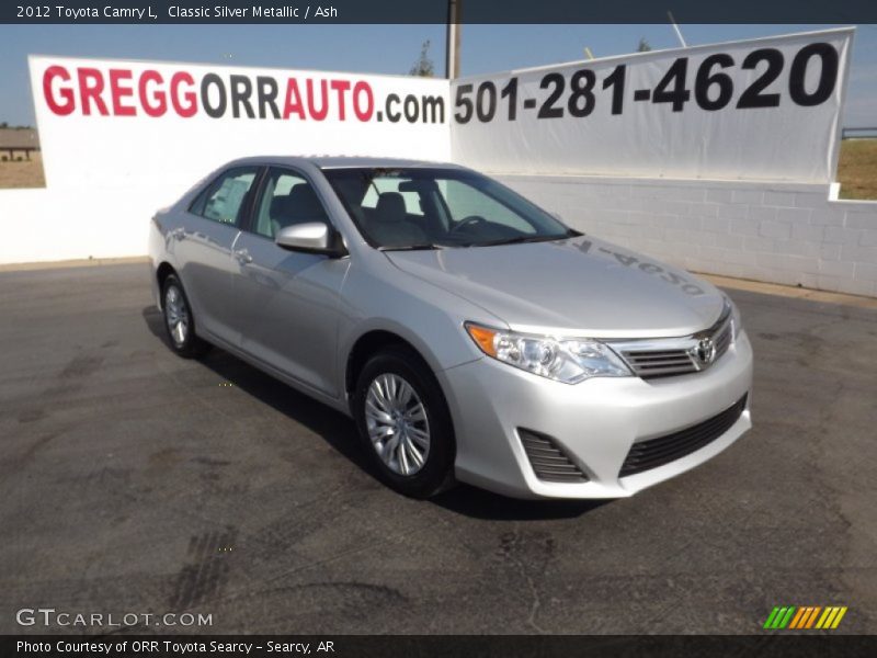 Classic Silver Metallic / Ash 2012 Toyota Camry L