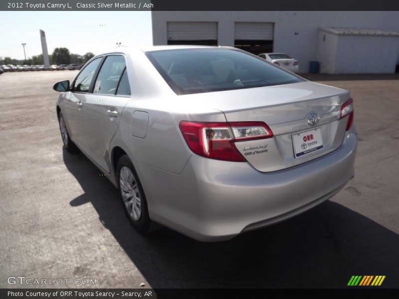 Classic Silver Metallic / Ash 2012 Toyota Camry L