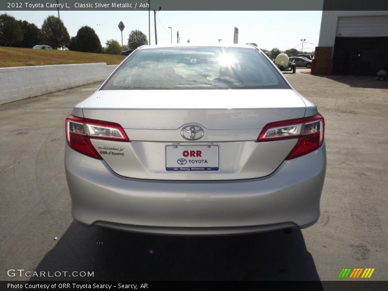 Classic Silver Metallic / Ash 2012 Toyota Camry L