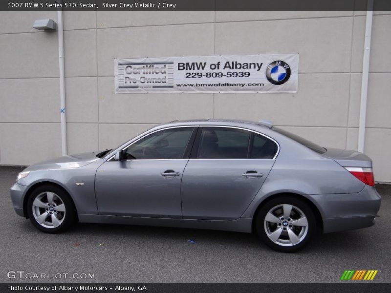 Silver Grey Metallic / Grey 2007 BMW 5 Series 530i Sedan